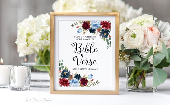 Wedding Bible Verse Sign Highlight Your Favorite Bible Verse | Etsy
