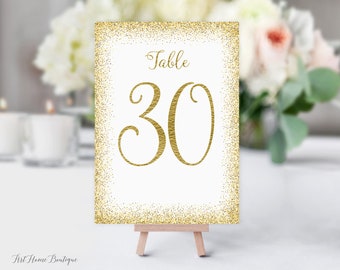 Gold Wedding Table Numbers, Birthday Table Numbers, W733, W303, W343, W389, W525, W731, W747, W768, W769, W800, W807