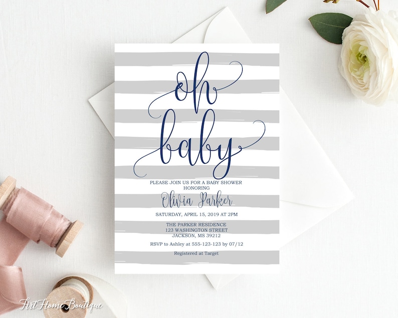 watercolor baby shower invitations