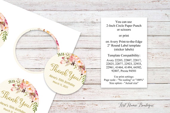 Ivory Favor Tags Thank You Tags Birthday Favor Tags Wedding | Etsy