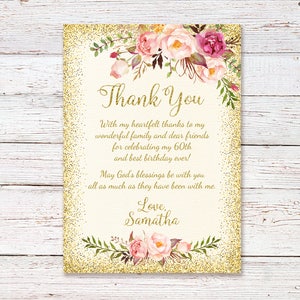 Tarjetas de agradecimiento, tarjeta de agradecimiento de cumpleaños floral, notas de agradecimiento, tarjeta de agradecimiento de boda, marfil, #W23