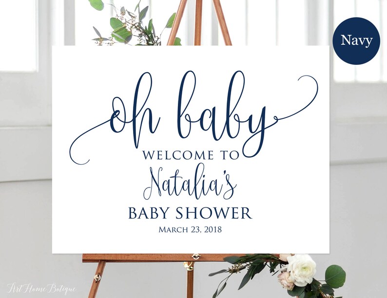 Oh Baby Sign Baby Shower Sign Calligraphy Etsy