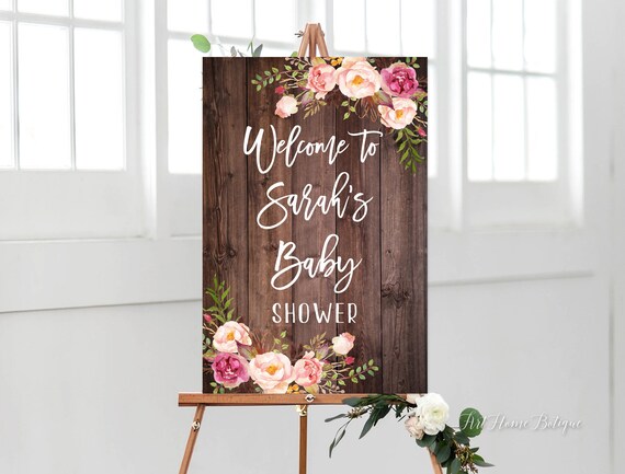 Welcome Sign, Baby Shower Welcome Sign, Baby Shower Sign, Baby Shower  Welcome Sign, Party Sign, Wood Wedding Signs, Shower Sign, Shr004-c 