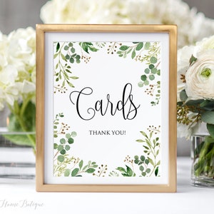 Letrero de tarjetas de jardín, letrero de mesa de regalo de vegetación, letrero de tarjetas de eucalipto, boda en el jardín, W34, BS34