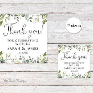 Greenery Geschenkanhänger, Dankeschön Tags, Botanische Hochzeit Geschenkanhänger, Personalisiert, Digitale Datei, W1124-1