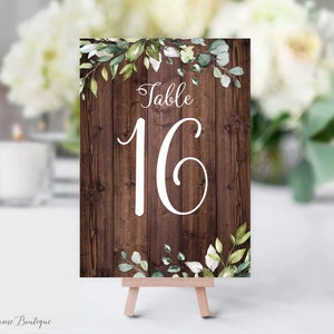 Rustic Greenery Wedding Table Numbers, Botanical Table Numbers, Greenery Table Numbers, Birthday Table Numbers, W1250