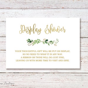 Display-Duschkarte, Greenery Display-Duscheinsatz, Garten-Babypartykarte, INSTANT-DOWNLOAD, BS33