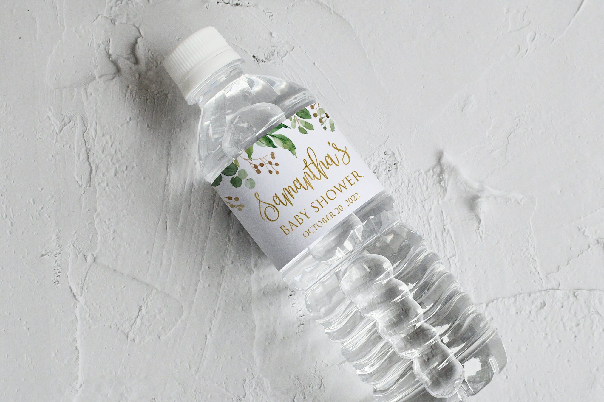 Greenery Baby Shower Water Bottle Labels Garden Water Bottle - Etsy