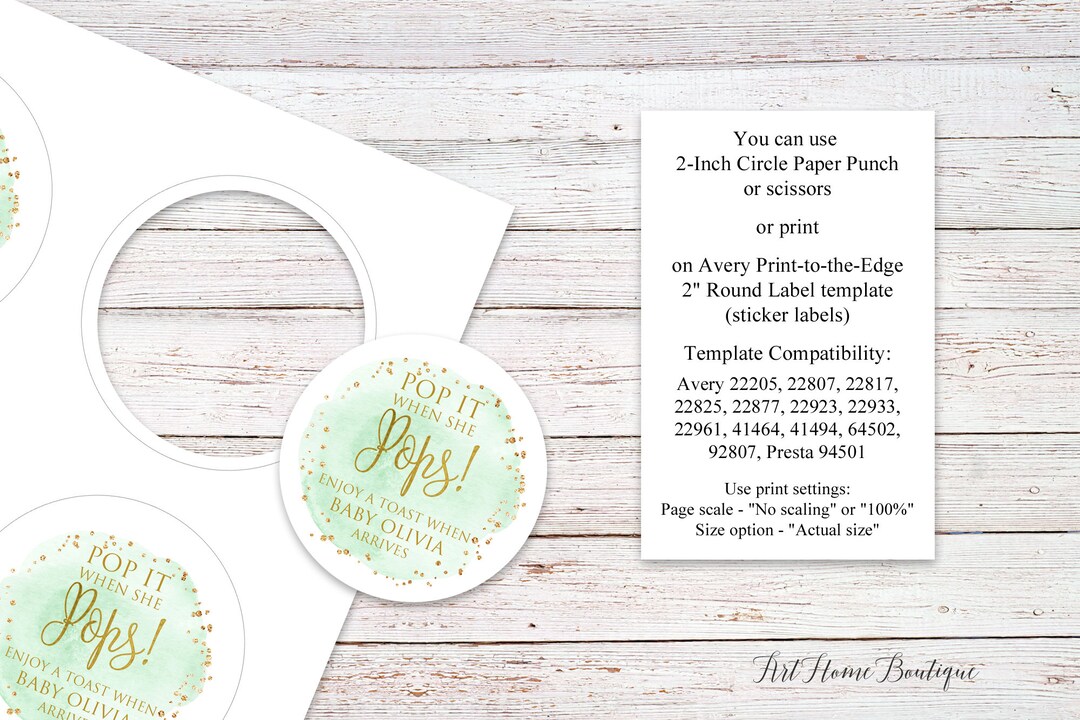 Pop It When She Pops Tags Sage Green Baby Shower Thank You Etsy