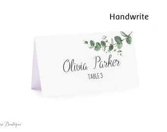 Botanical Place Card, Greenery Place Card, Food Tents, Garden Place Card, W1081