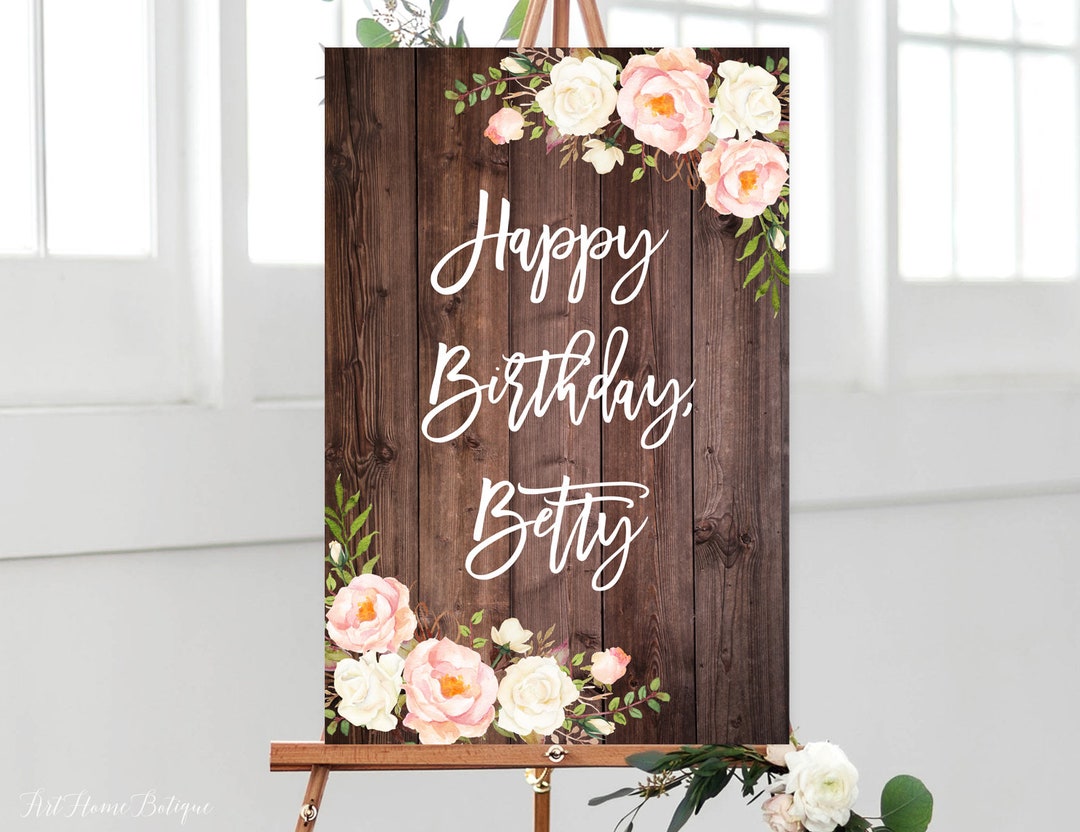 Buy Happy Birthday Sign Rustic Welcome Sign Welcome to Birthday Online