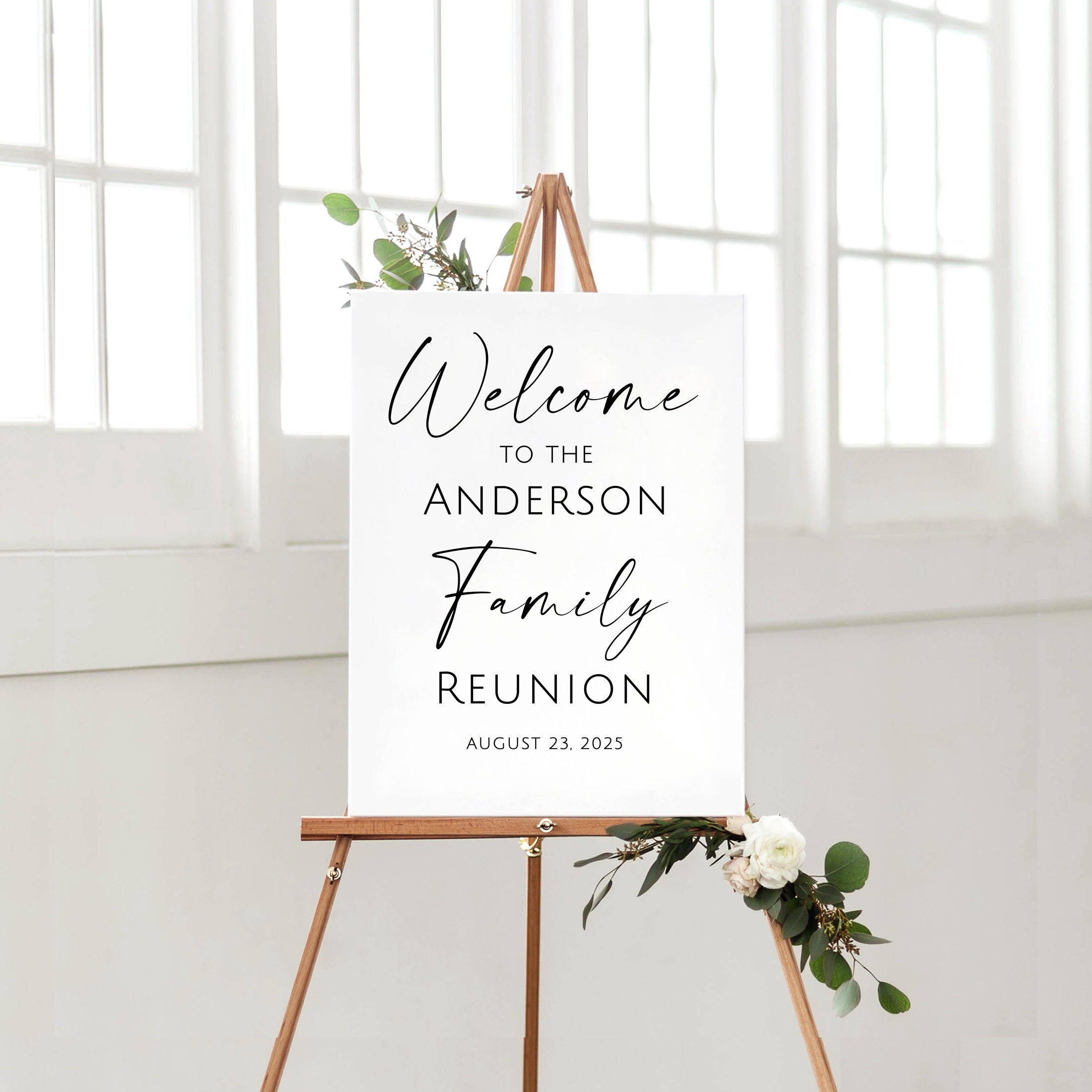 Family Reunion Welcome Sign, Modern Welcome Sign, Reunion Welcome ...