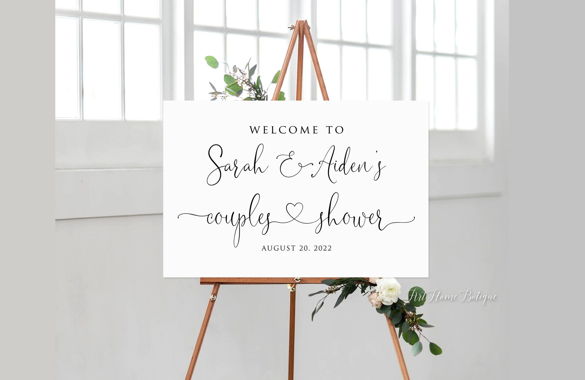 Couples Shower Sign Heart Wedding Shower Etsy