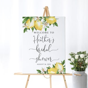 Lemon Bridal Shower Welcome Sign, Citrus Bridal Shower Welcome Sign, Lemon Welcome Sign, Citrus Welcome Sign, W1270