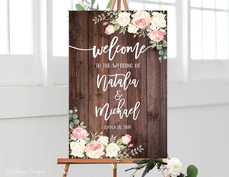 Wedding Welcome Sign Rustic Welcome Wedding Sign Welcome to - Etsy