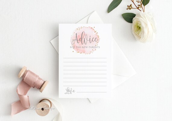 Etsy baby hotsell shower advice cards