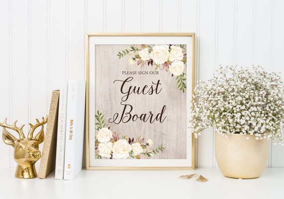 Guest Board Sign Wedding Guest Board Sign Alternate Guest - Etsy