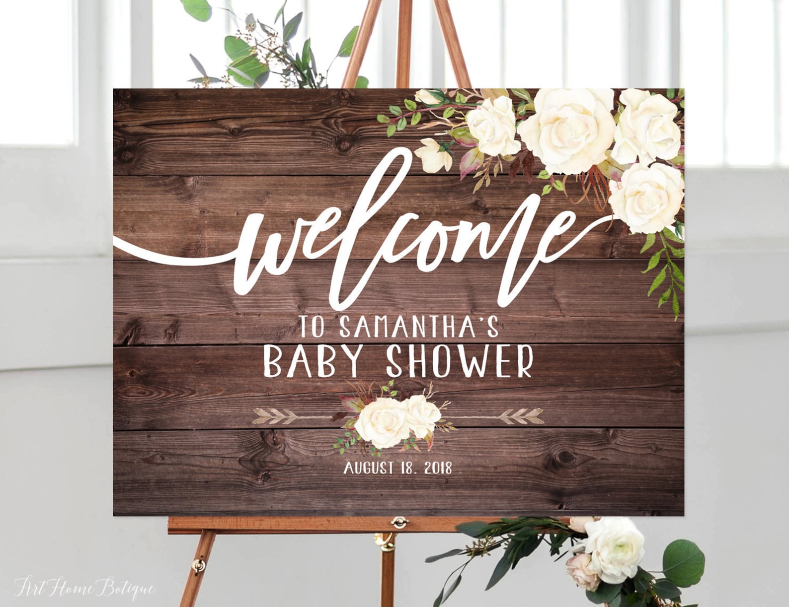 Rustic Baby Shower Sign to Baby Shower Sign Etsy