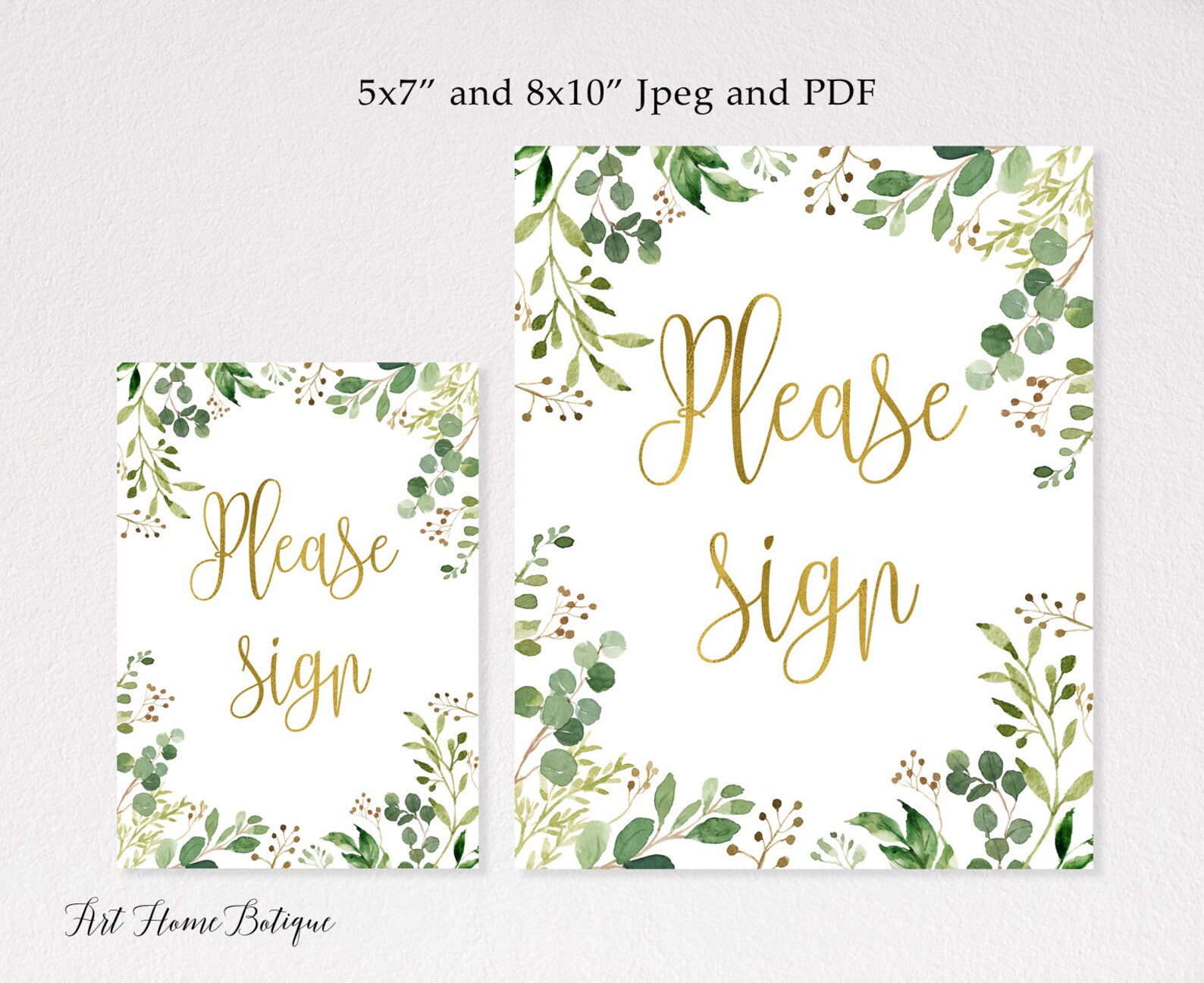 PLEASE SIGN Sign Greenery Please Sign Alternate Guest Book - Etsy