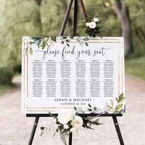 Sitzplan für Hochzeiten, Blumen Sitzplan, Sitzplan für Hochzeiten, Sitzplan für Hochzeiten, Sitzplan Digital, W1588