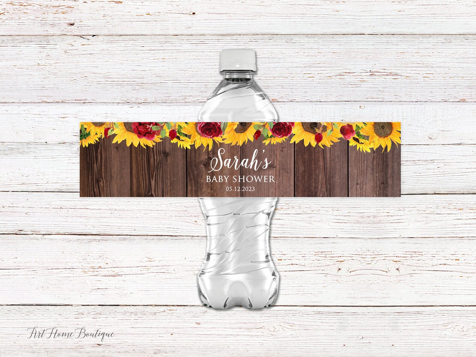 Sunflower Water Bottle Labels Fall Baby Shower Water Bottle - Etsy