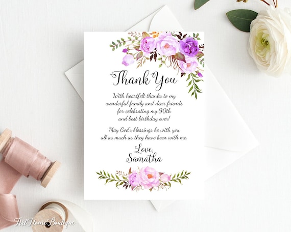 Thanks Floral Greeting Card Thanks Floral Greeting Card