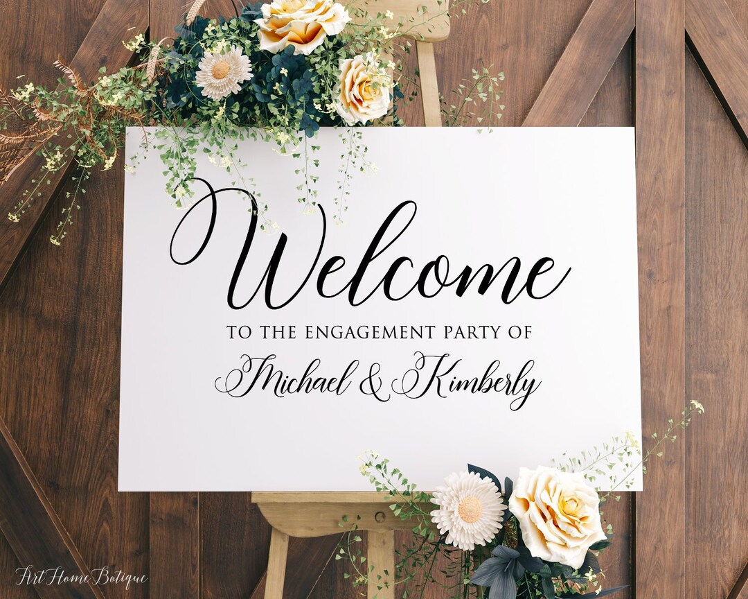 Welcome Partners. Sign Engagement Party Welcome Sign, Classic Welcome Sign, Welcome to Our ...