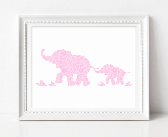 Elephant Printable Art Elephant Nursery Print Elephant Mommy | Etsy