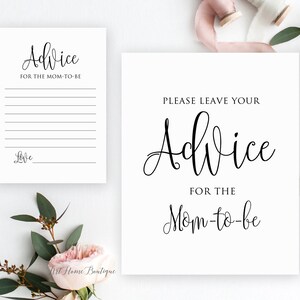 Placas e cartões de conselhos para chá de bebê, deixe seu conselho, conselhos para a futura mamãe, download instantâneo, arquivo digital, BS59