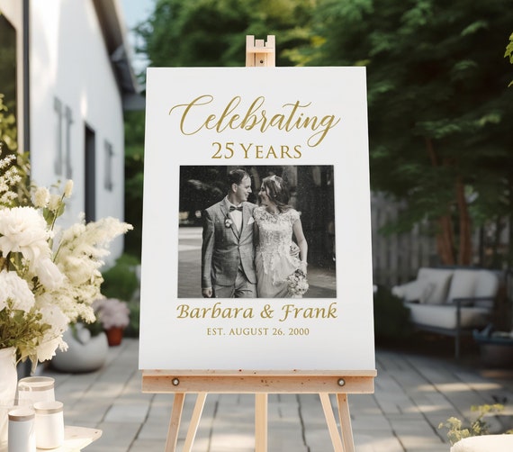 25th Anniversary Welcome Sign, Celebrating 25 Years, Photo