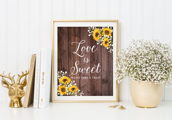 Love is Sweet Sign Dessert Table Sign Favor Table Sign - Etsy
