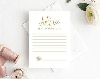 Baby Shower Advice Cards, Please Leave Your Advice, Advice for the Mom-to-Be, Digital File, BS891