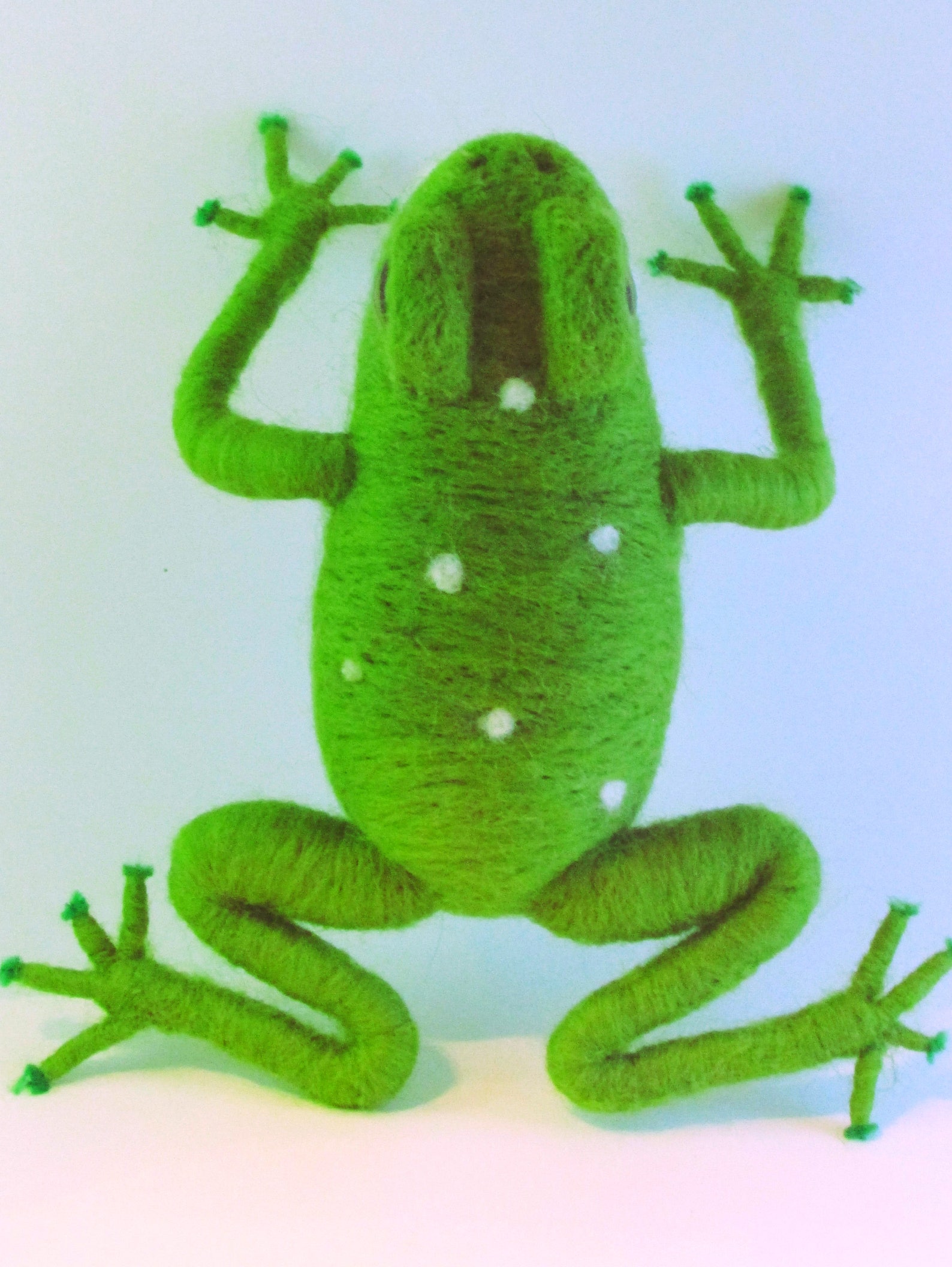 Needle felted frog on a leaf Etsy