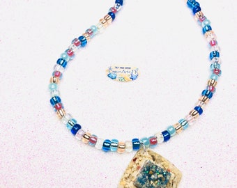 Beach Necklace, Beach Lovers, Sand Beach, Beach Jewerly, Ocean Lovers, Sand Beach, Jewerly beach