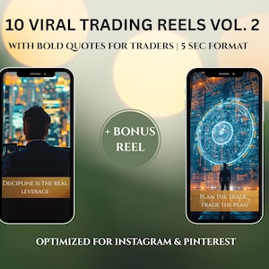 10 Viral Trading Reels Vol. 2 | Editable in Canva Free | 5-Second Format for Instagram & Pinterest