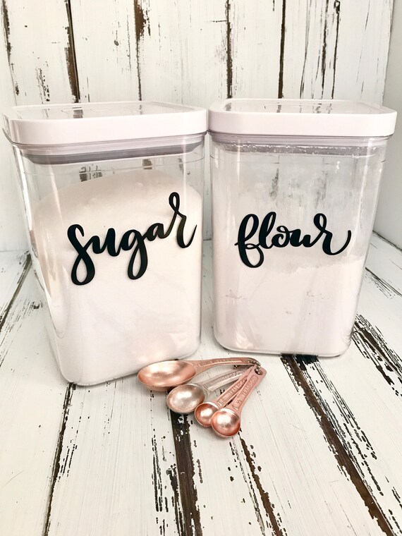 Custom Pantry Labels 15 Vinyl Stickers Various Etsy