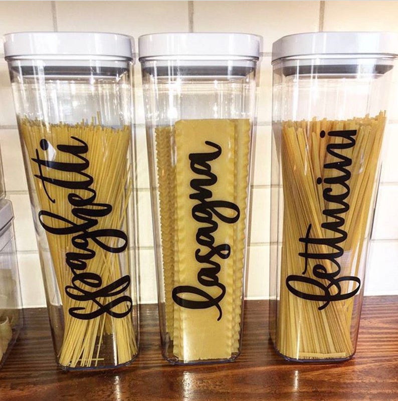 custom pantry labels 15 vinyl stickers various etsy