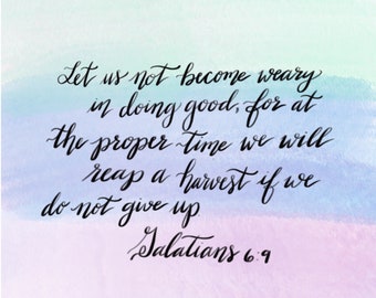 Galatians 6 9 Etsy