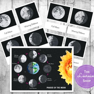 Montessori Inspired Moon Phases Learning Pack