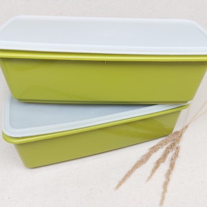 Vintage Grüne Tupperware Crisper Gemüse Kuchen Aufbewahrung Kunststoffbehälter