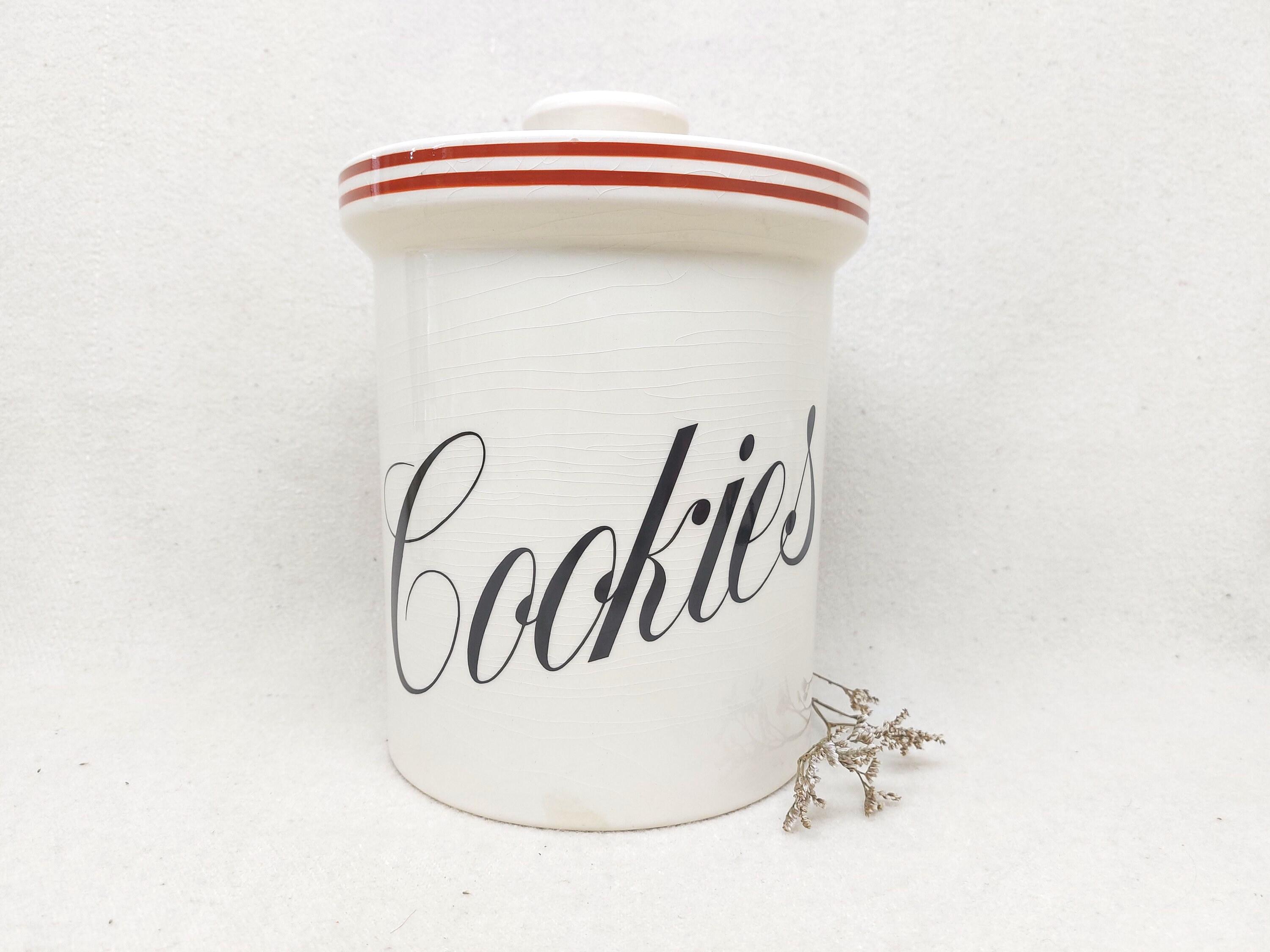Retro Striped Ceramic Cookie Jar, T.G. Green England, Sienna - Etsy