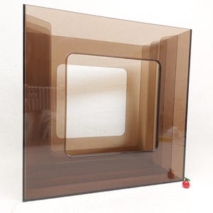 Wittner Vintage Record Case Holder Clear Plastic Smokey Brown West Germany Vinyl Holder Folder