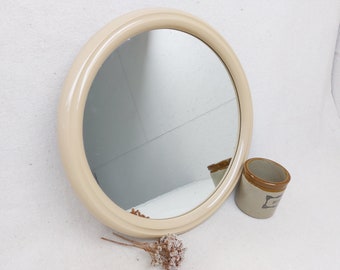 Round Beige MCM 70s Tiger Holland Mirror Spage Age Design