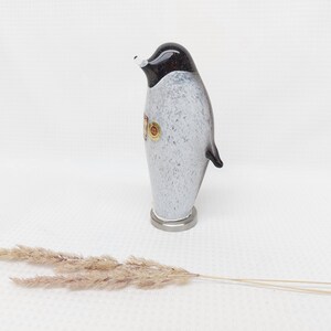 Crystal Penguin iron stand Niźbor Lead Crystal 24% Bohemia