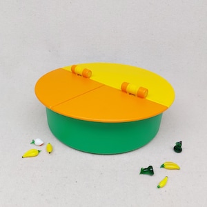 Plastic Lebber Storage Box Ikea Green Yellow Orange 90s Knut and Marianne Hagberg