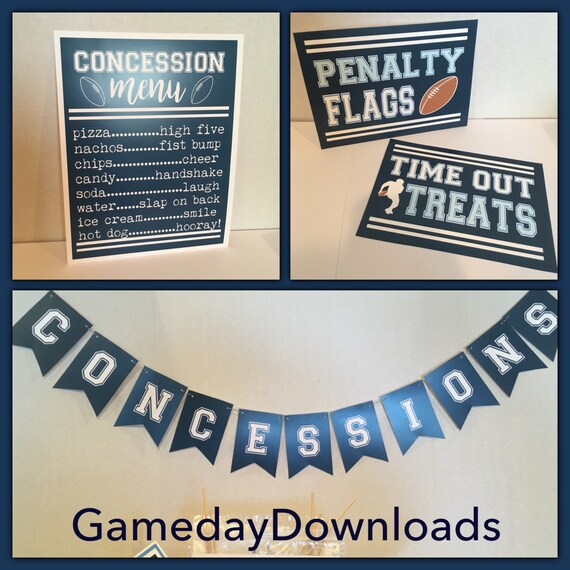 Digital Naby Blue Concessions Menu Banner And Time Out Treats Etsy