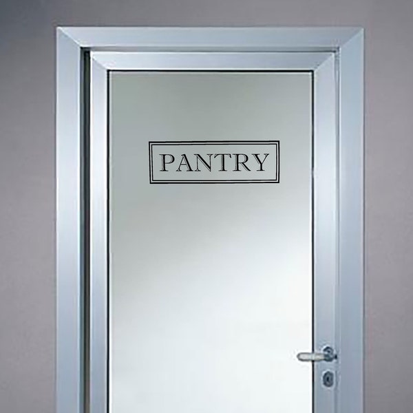 Pantry Door Vinyl Decal - Glass Door Decal - Pantry Sticker - Vinyl Lettering - Antique Traditional Home Decor