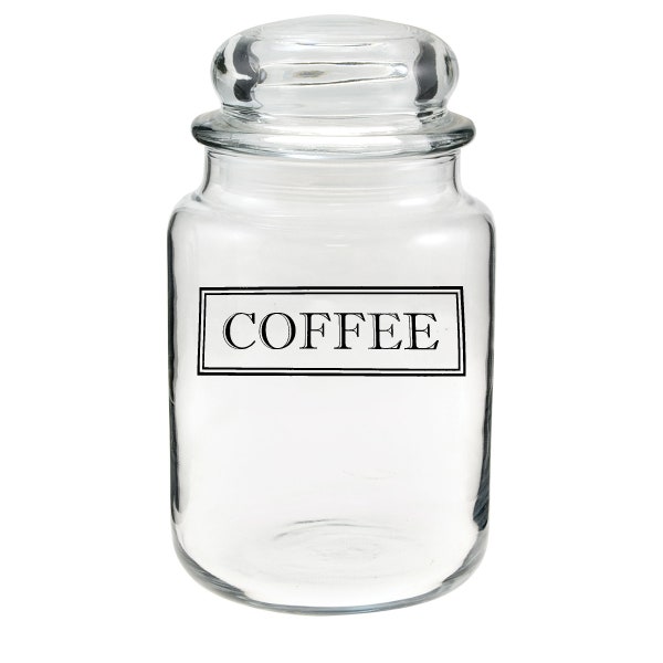 Coffee Jar Decal Etsy