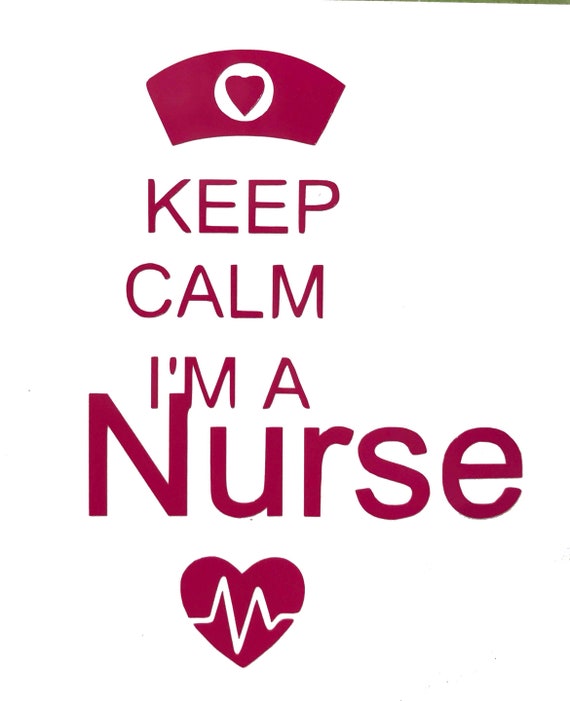 Nursing Bumper Sticker Pick Size and Color Laptops Car Windows for Tumblers Custom Keep Calm Nurse Vinyl Decal