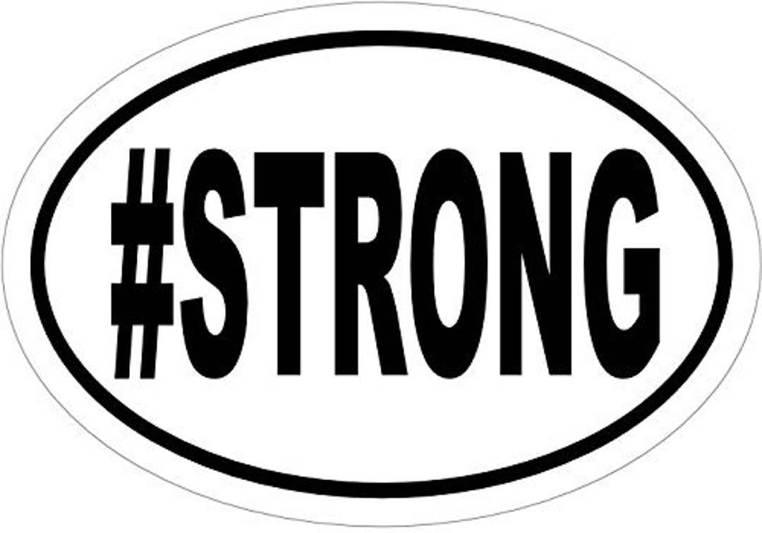 Strong Hashtag Vinyl Decal Inspirational Sticker Hashtag Car Sticker